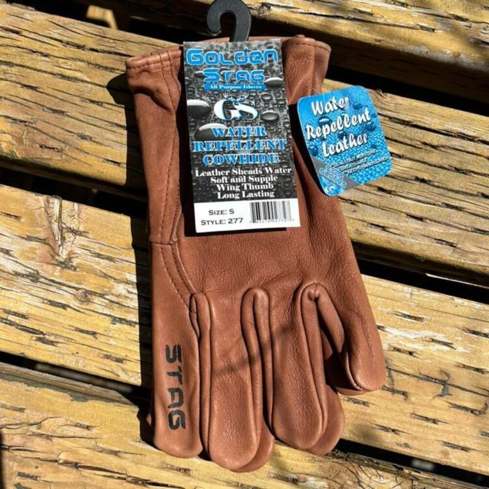Golden Stag Water Repellent Cowhide, Style 277, Gloves